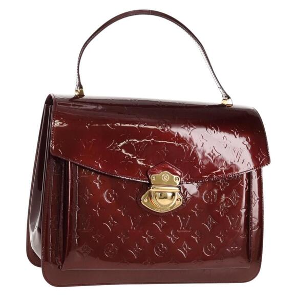 LOUIS VUITTON Handbags - LOUIS VUITTON Monogram Vernis Romaine Hand Bag Rouge Favist M91393 Auth 151670AV